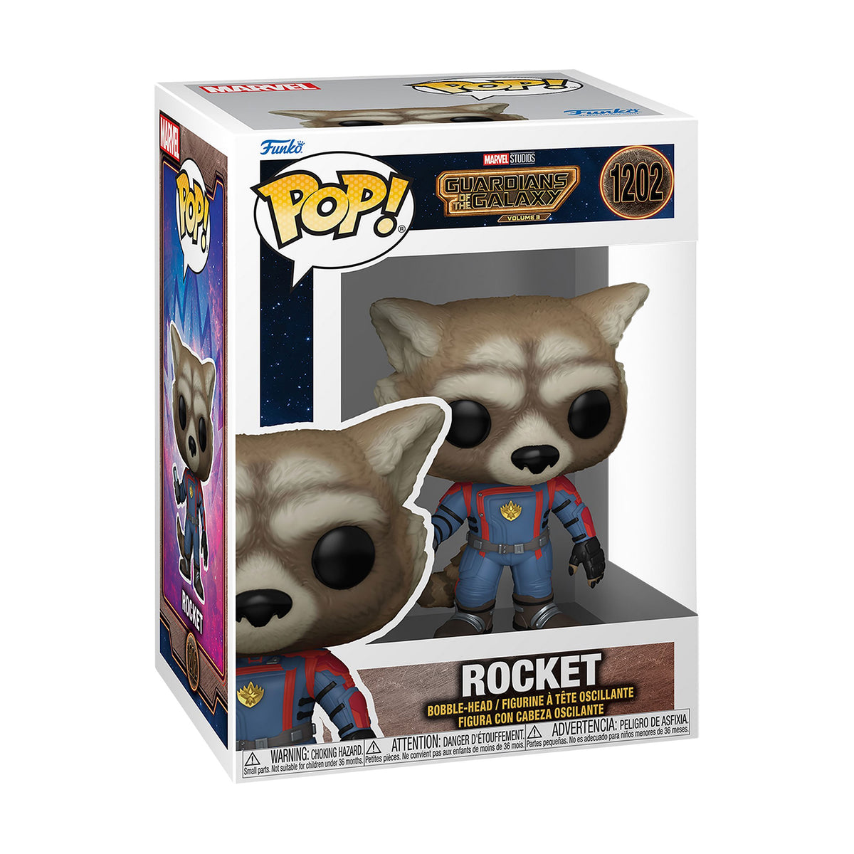 Produktbild Guardians of the Galaxy - Rocket Raccoon Funko Pop figur med vickande huvud