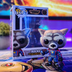 Produktbild Guardians of the Galaxy - Rocket Raccoon Funko Pop figur med vickande huvud