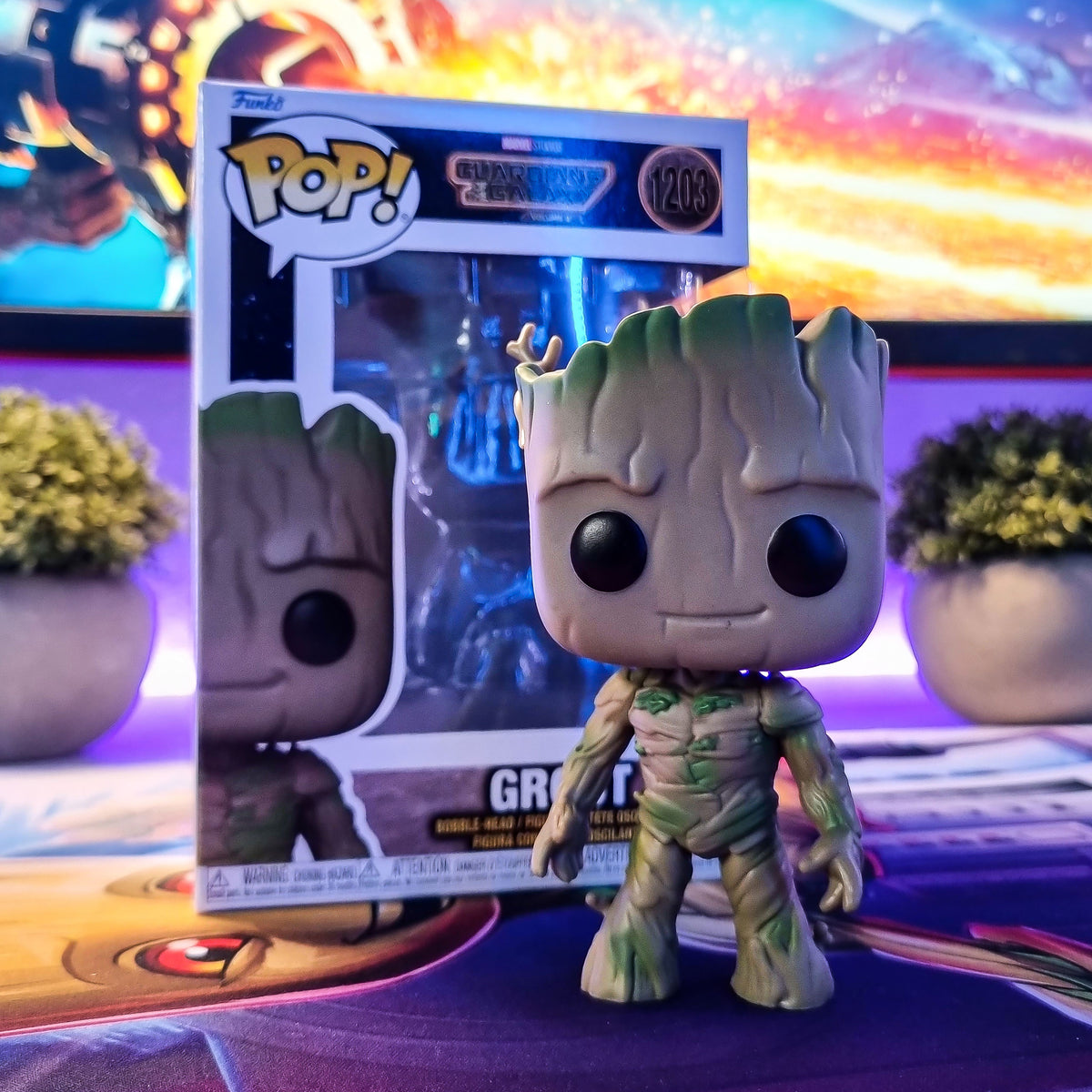 Produktbild Guardians of the Galaxy - Groot Funko Pop figur med vickande huvud
