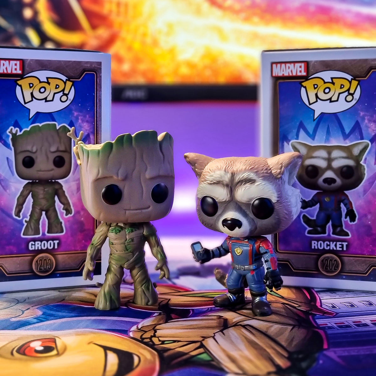Produktbild Guardians of the Galaxy - Groot Funko Pop figur med vickande huvud