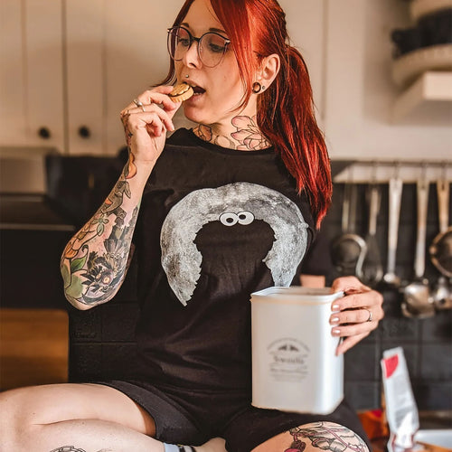Produktbild Sesam - Cookie Monster Moonnight T-shirt svart