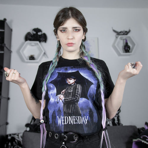 Produktbild Wednesday - Teaser Poster T-Shirt svart