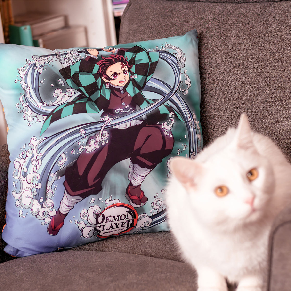 Produktbild Demon Slayer - Tanjiro Kamado och Kyojuro Rengoku Kudde