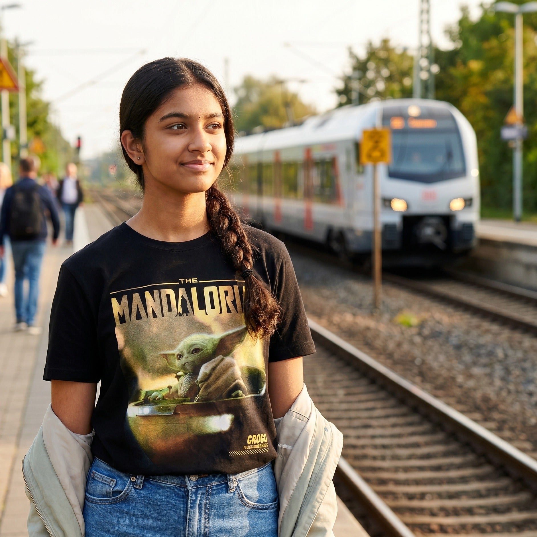Produktbild Grogu T-shirt svart - Star Wars The Mandalorian