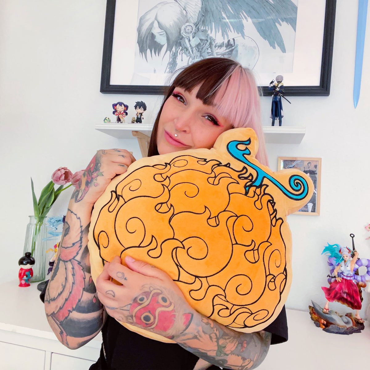 Produktbild One Piece - Mera Mera Djävulsfrukt Kudde