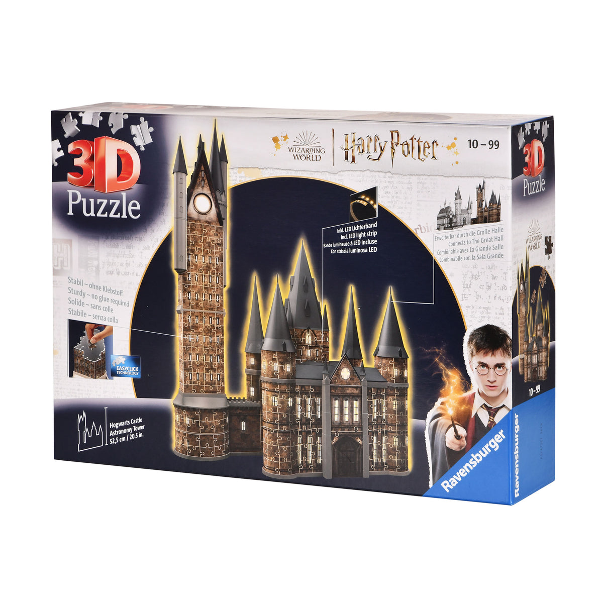 Produktbild Hogwarts slott Astronomitorn 3D-pussel med belysning - Harry Potter