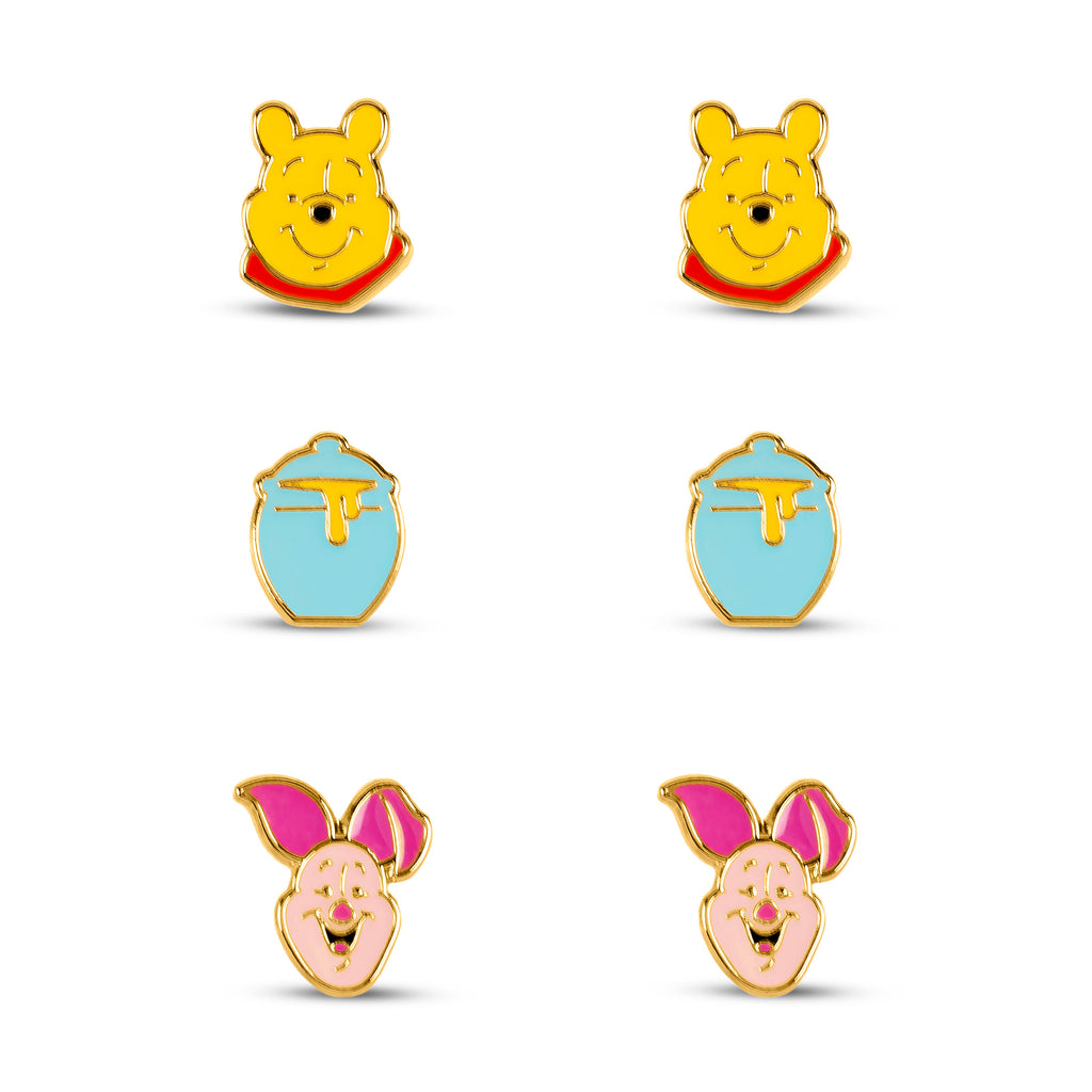 Produktbild Nalle Puh - 3-pack örhängen i presentask