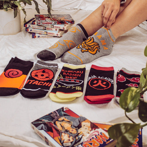 Produktbild Naruto Shippuden - 7-pack strumpor med ikoner