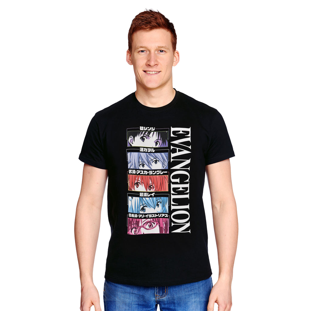 Produktbild Evangelion - Karaktärers ögon T-shirt svart