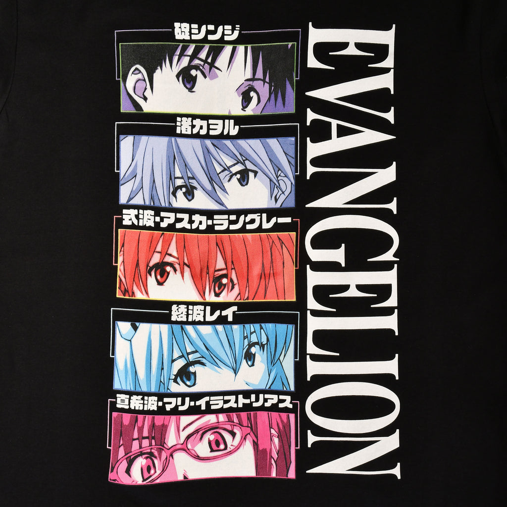 Produktbild Evangelion - Karaktärers ögon T-shirt svart