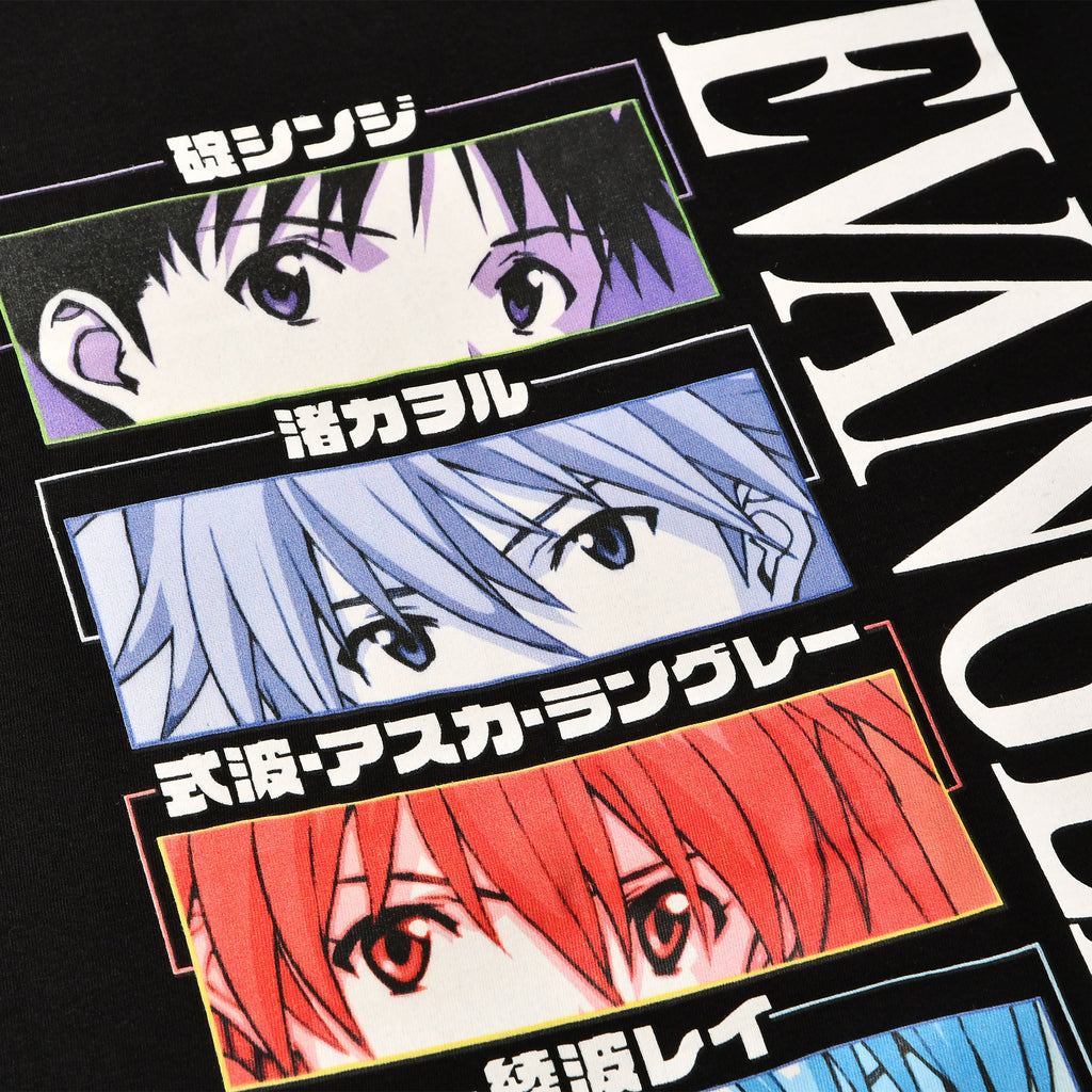 Produktbild Evangelion - Karaktärers ögon T-shirt svart