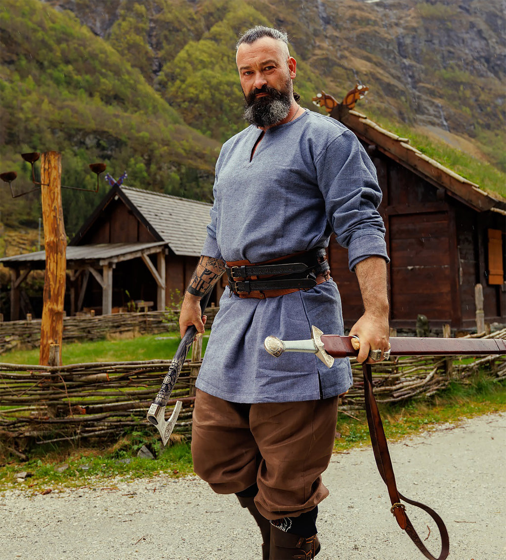 Produktbild Vikingatunika Torsten blå-grå