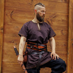 Produktbild Vikingatunika Harbard kortärmad brun
