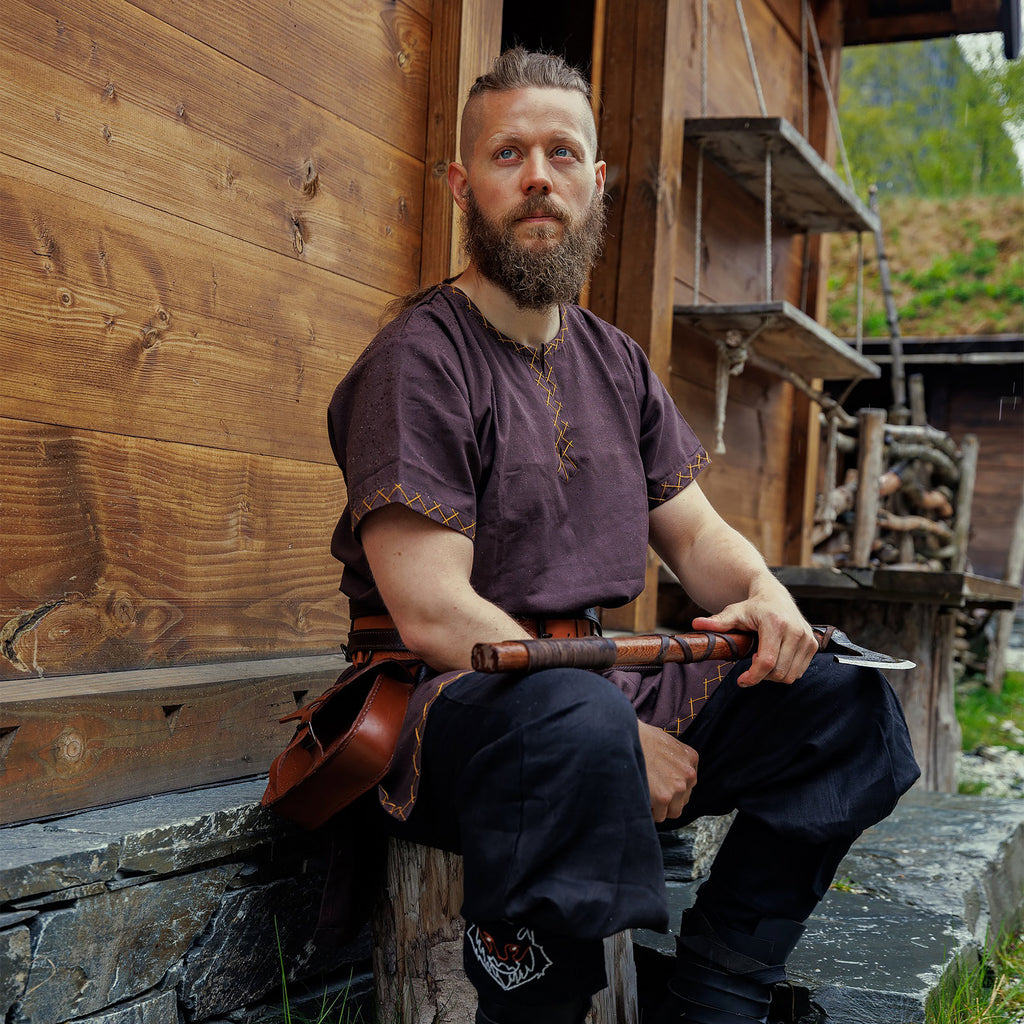 Produktbild Vikingatunika Harbard kortärmad brun
