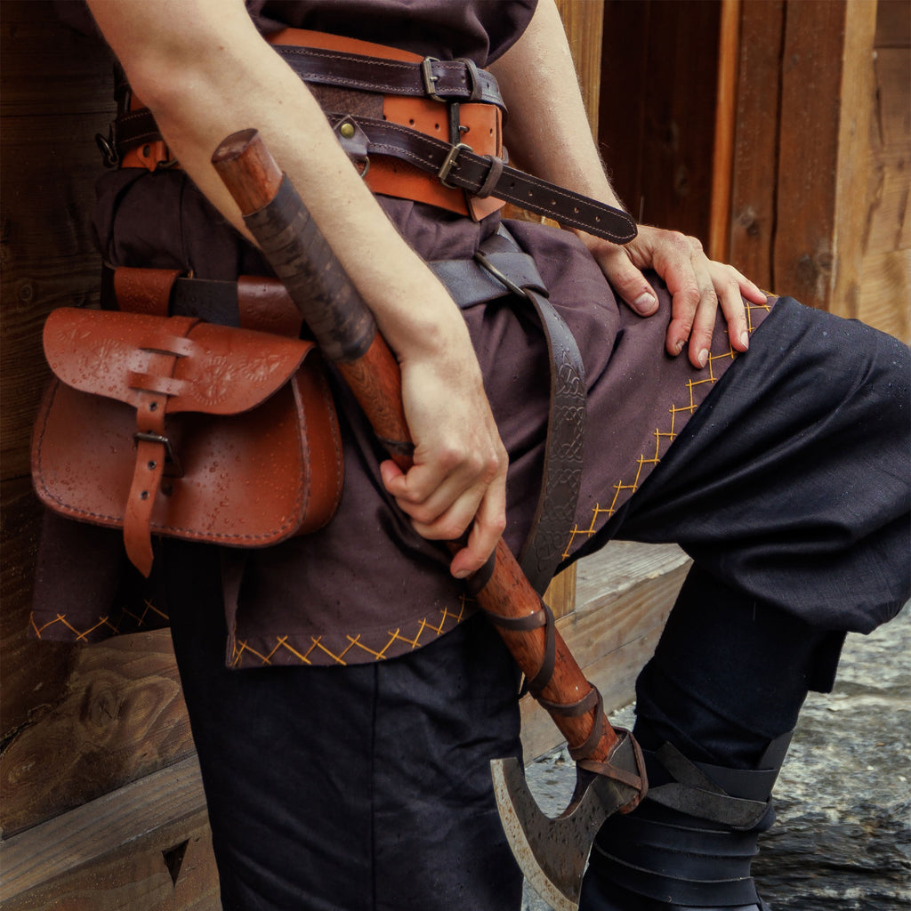 Produktbild Vikingatunika Harbard kortärmad brun