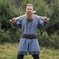 Produktbild Medeltida tunika Erik blå-grå
