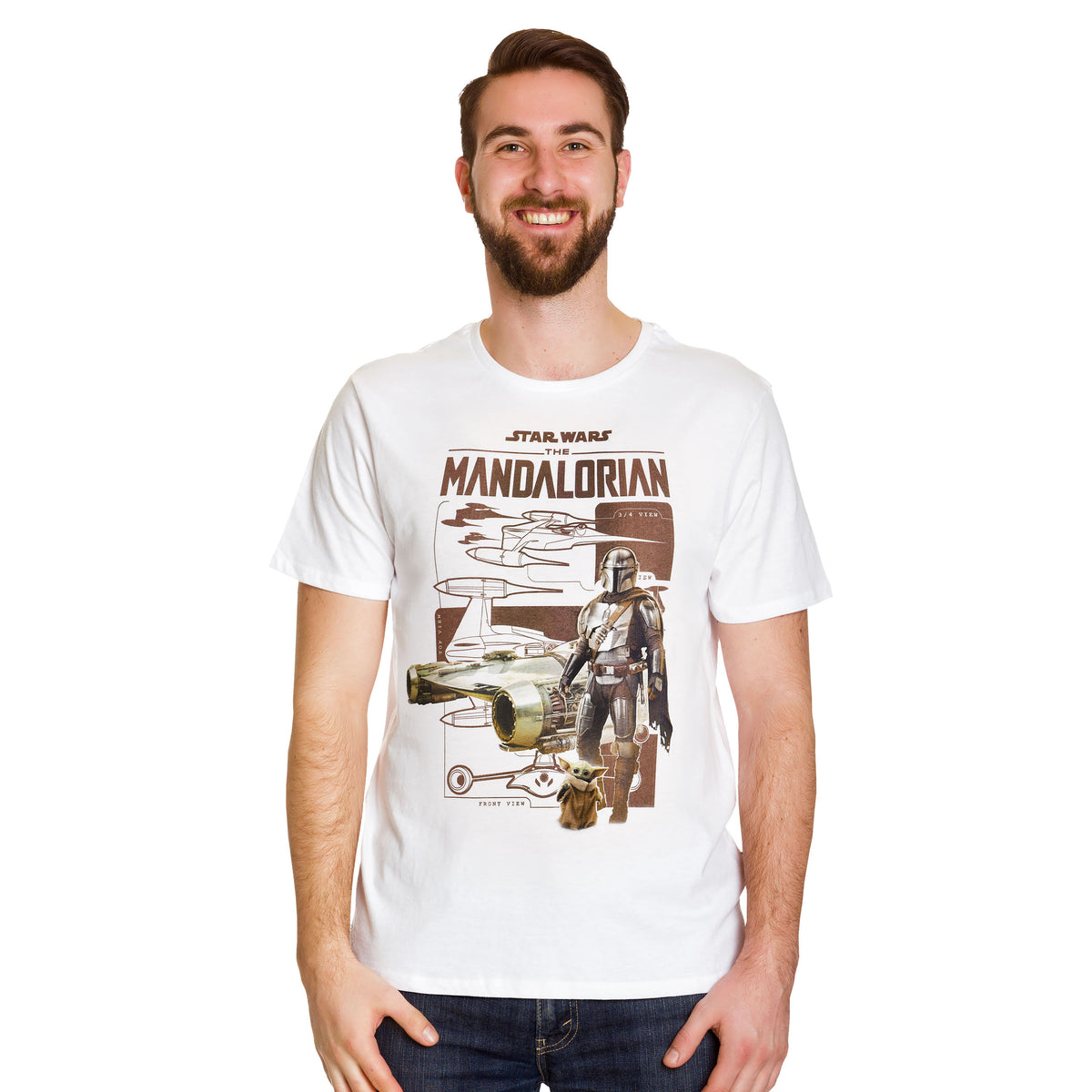 Produktbild Vit Grogu och Mandalorian T-shirt - Star Wars The Mandalorian