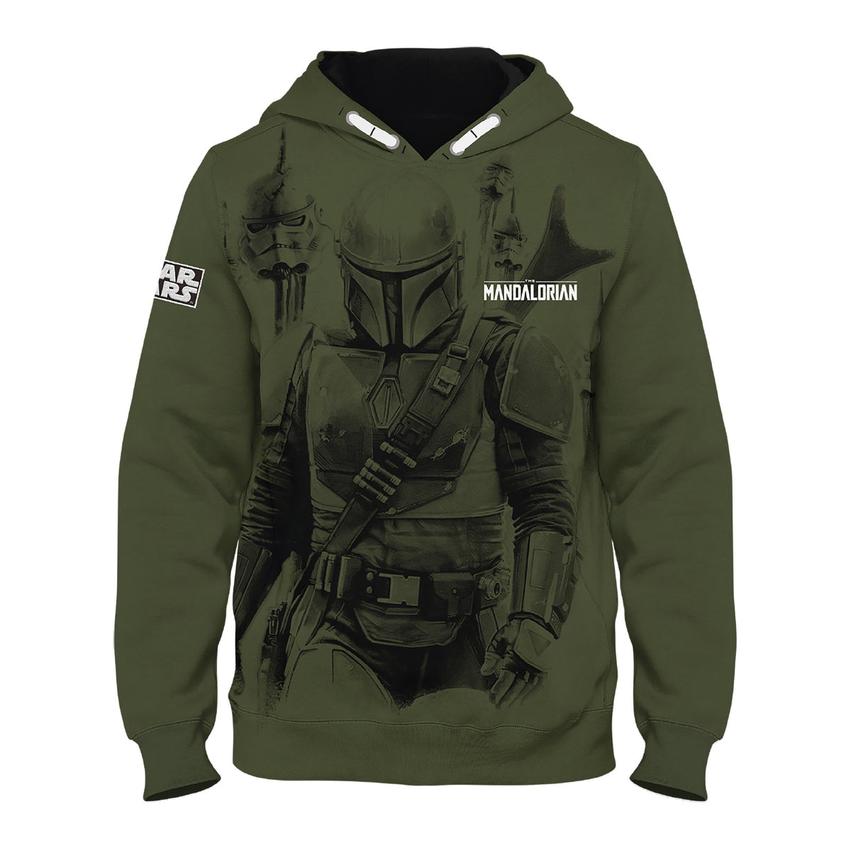 Produktbild Mando Hoodie barn grön - Star Wars The Mandalorian