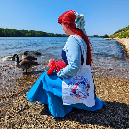 Produktbild Ariel - We Mermaid for Each Other Bomullsväska vit