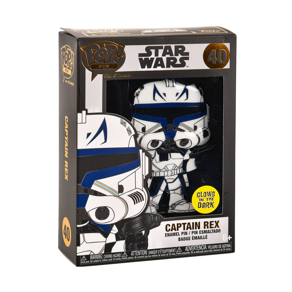 Produktbild Star Wars The Clone Wars - Kapten Rex Glow in the Dark Funko Pop Pin 10 cm