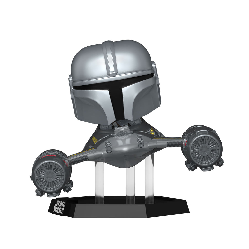 Produktbild Mandalorian i N1 Starfighter Funko Pop figur med rörligt huvud - Star Wars The Mandalorian
