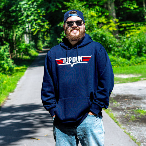 Produktbild Top Gun - Logo Huvtröja blå