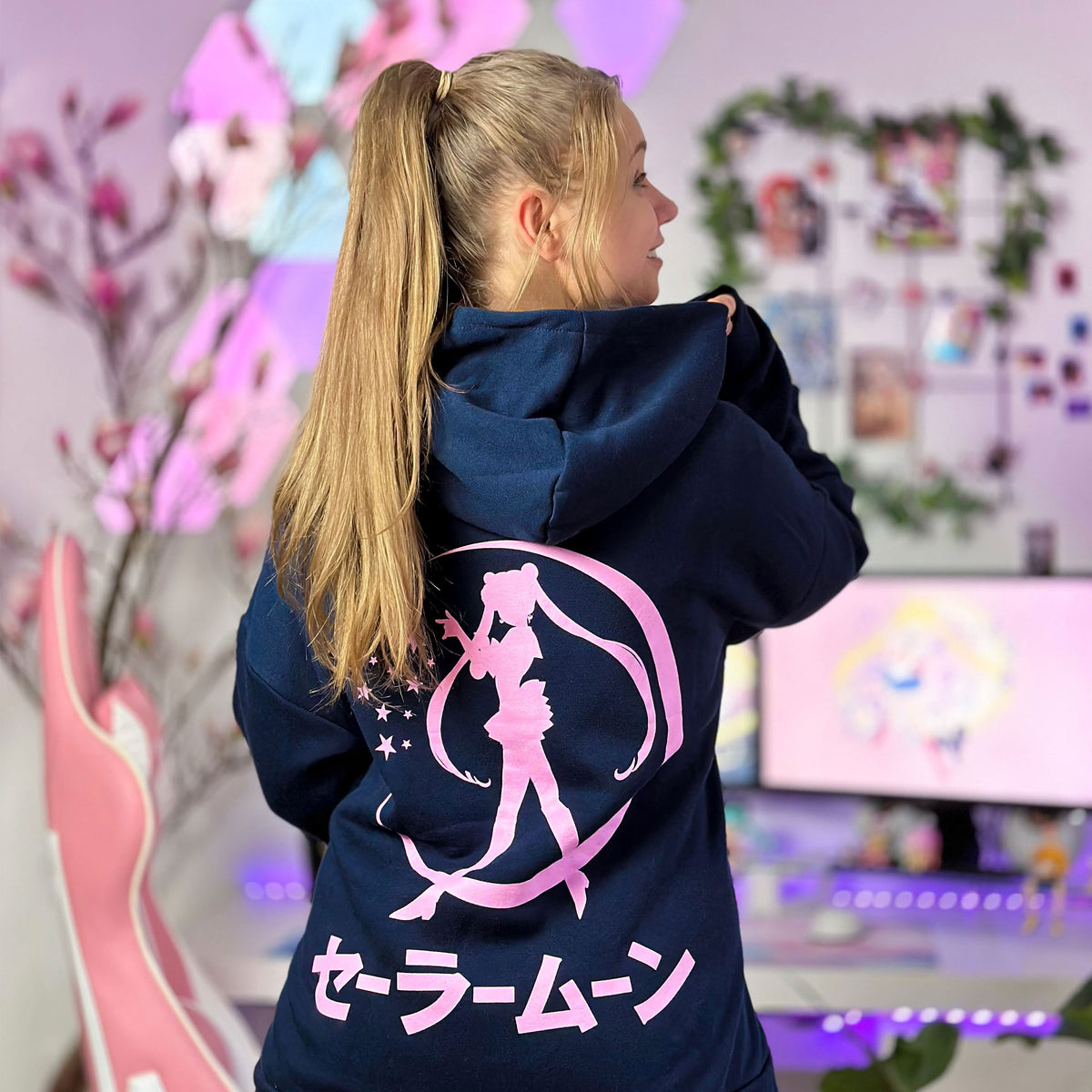 Produktbild Sailor Moon - Silhouette Hoodie blå
