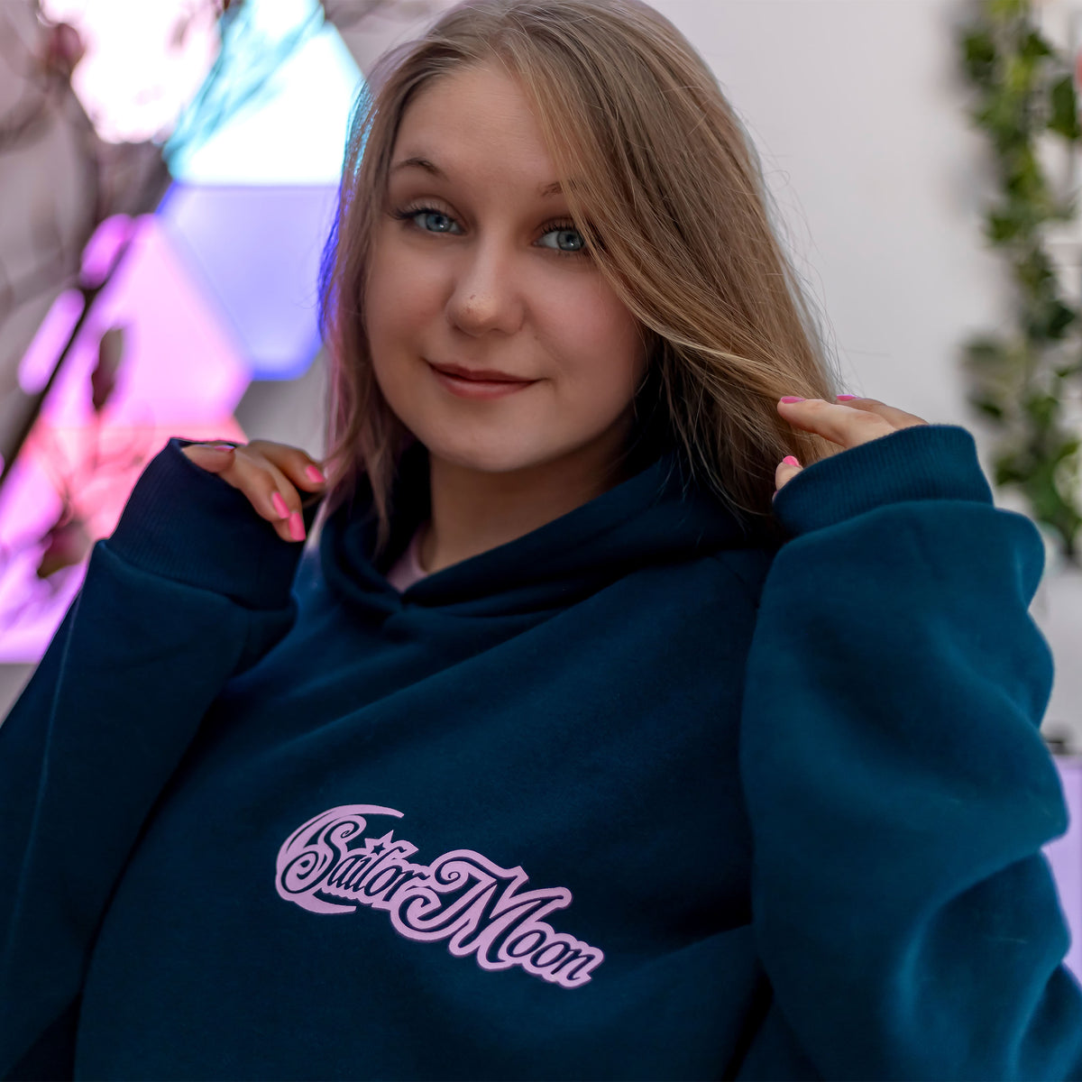 Produktbild Sailor Moon - Silhouette Hoodie blå