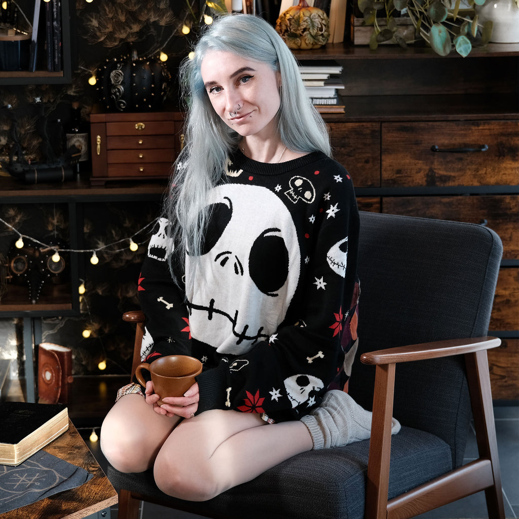 Produktbild Nightmare Before Christmas - Jack Skellington stickad tröja