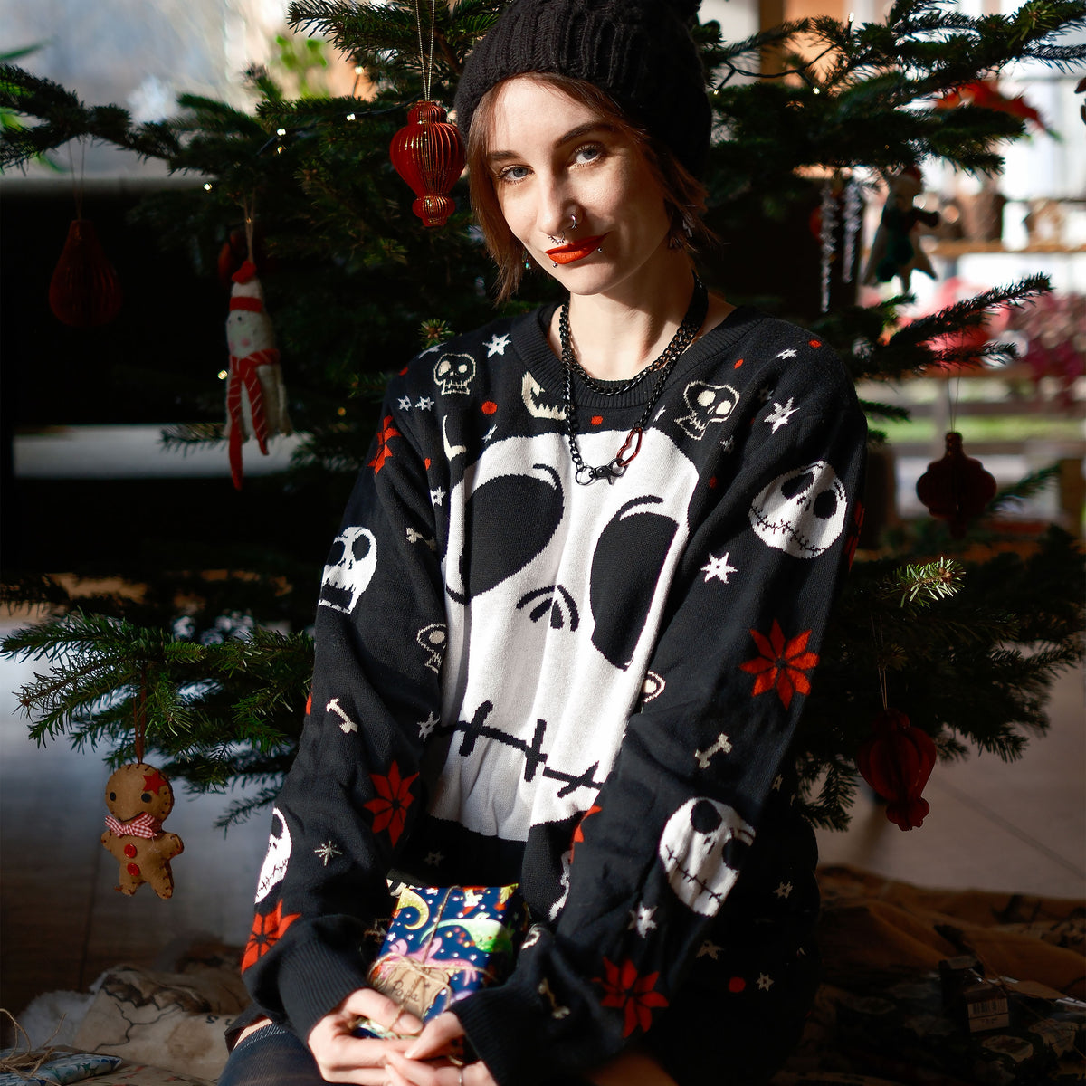 Produktbild Nightmare Before Christmas - Jack Skellington stickad tröja