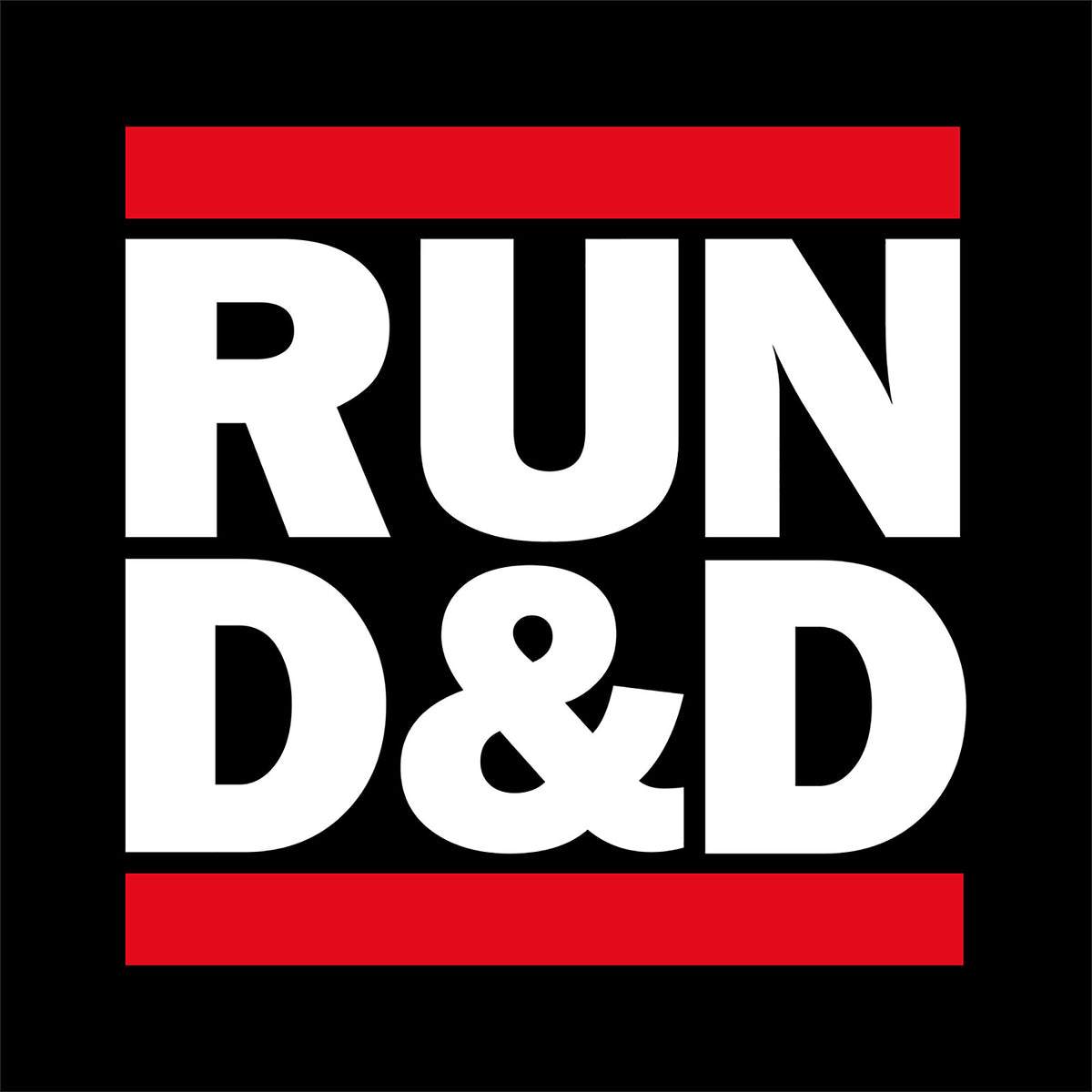 Produktbild Run D&D T-shirt svart för Dungeons & Dragons-fans