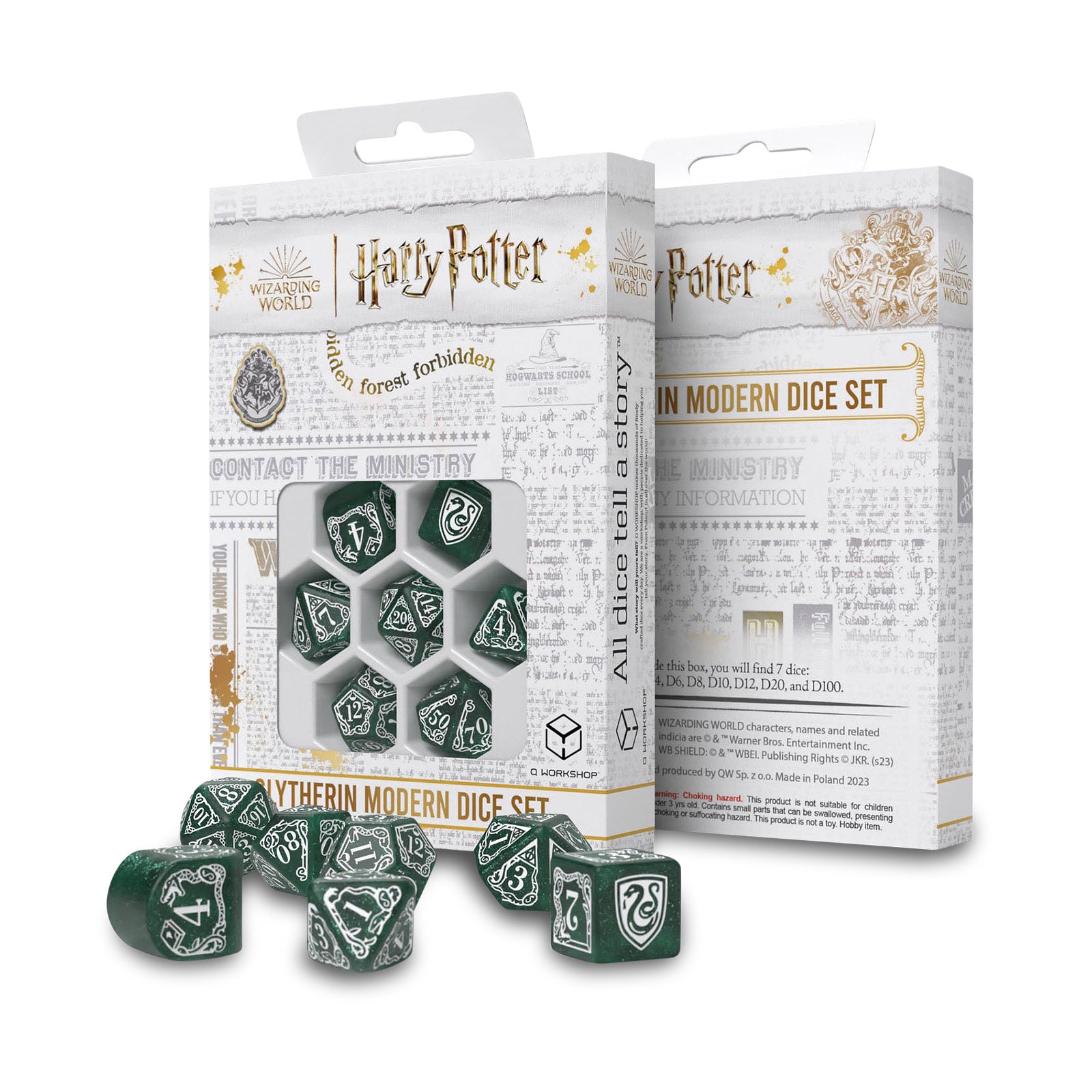 Produktbild Harry Potter - Slytherin RPG Tärningsset 7-delat grönt