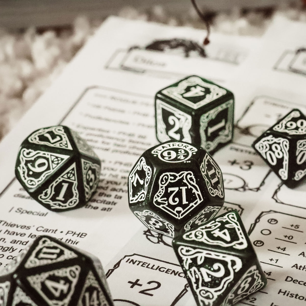 Produktbild Harry Potter - Slytherin RPG Tärningsset 7-delat grönt