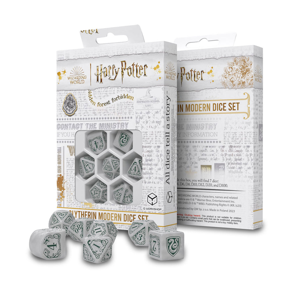 Produktbild Harry Potter - Slytherin RPG Tärningsset 7-delat vitt