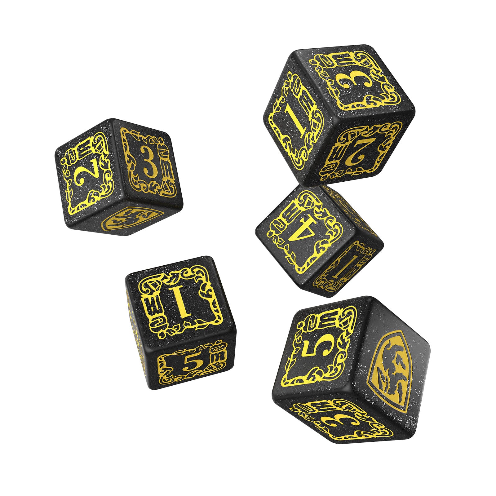 Produktbild Harry Potter - Hufflepuff RPG Tärningsset 5 delar med påse gul