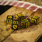 Produktbild Harry Potter - Hufflepuff RPG Tärningsset 5 delar med påse gul