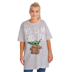 Produktbild Grogu Good Side Oversize T-shirt vit - Star Wars The Mandalorian