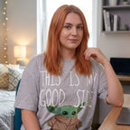 Produktbild Grogu Good Side Oversize T-shirt vit - Star Wars The Mandalorian