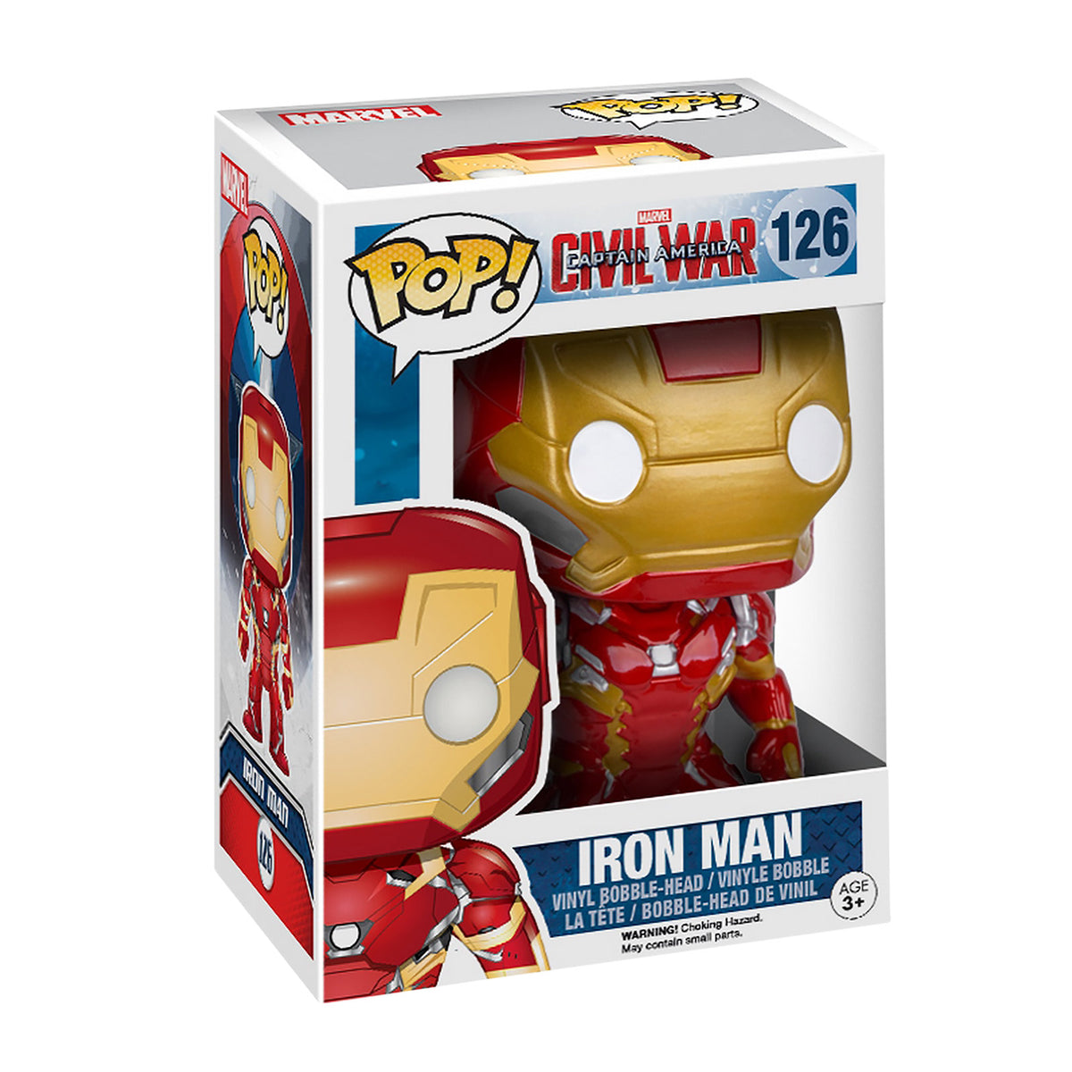 Produktbild Civil War - Iron Man Funko Pop figur med rörligt huvud