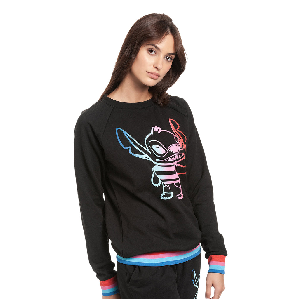 Produktbild Lilo & Stitch - Rainbow Stitch Tröja Dam svart