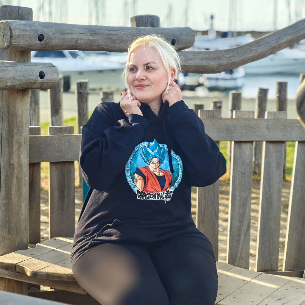 Produktbild Dragon Ball Super - Goku Super Saiyan Blue Hoodie svart