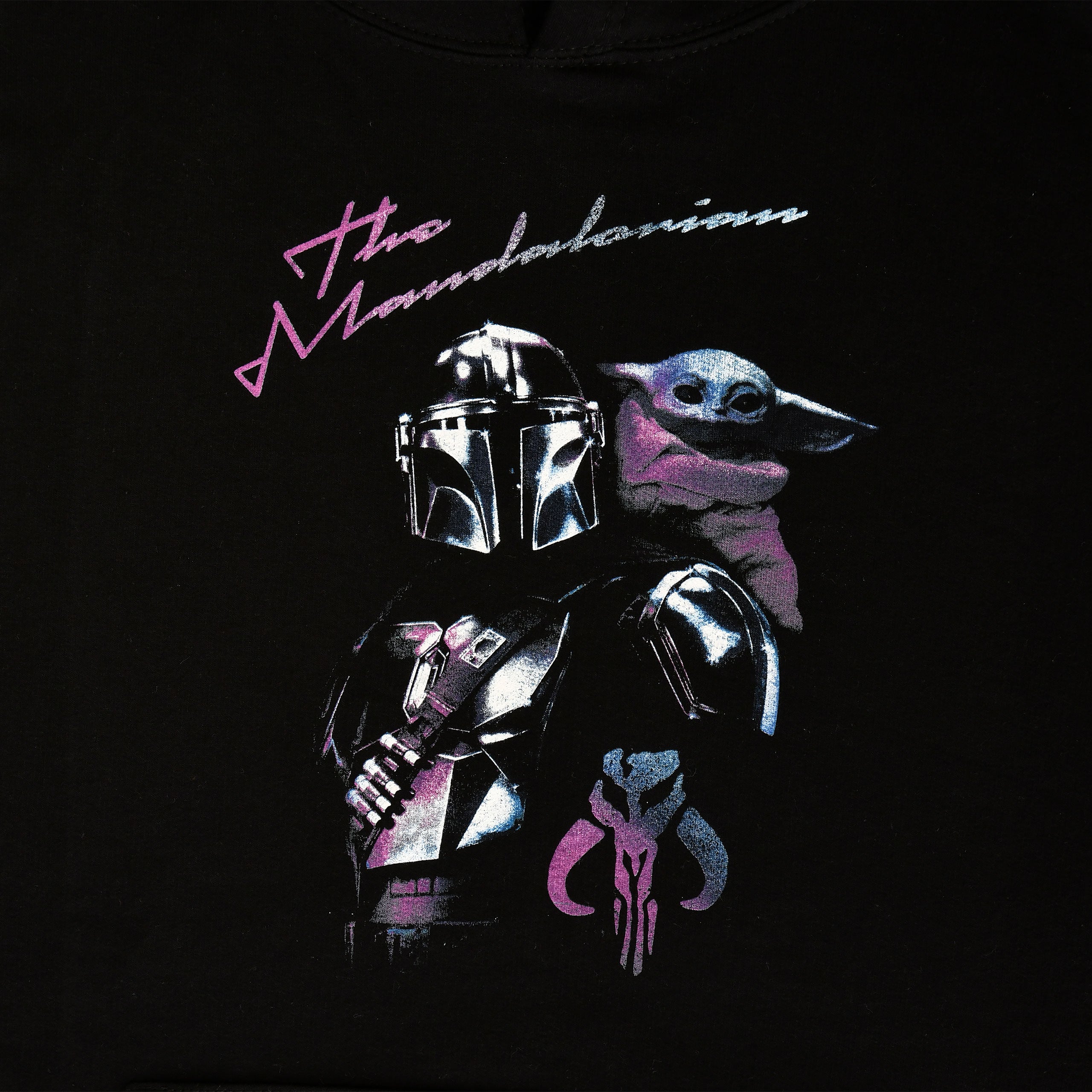 Produktbild Mando och Grogu Hoodie svart - Star Wars The Mandalorian