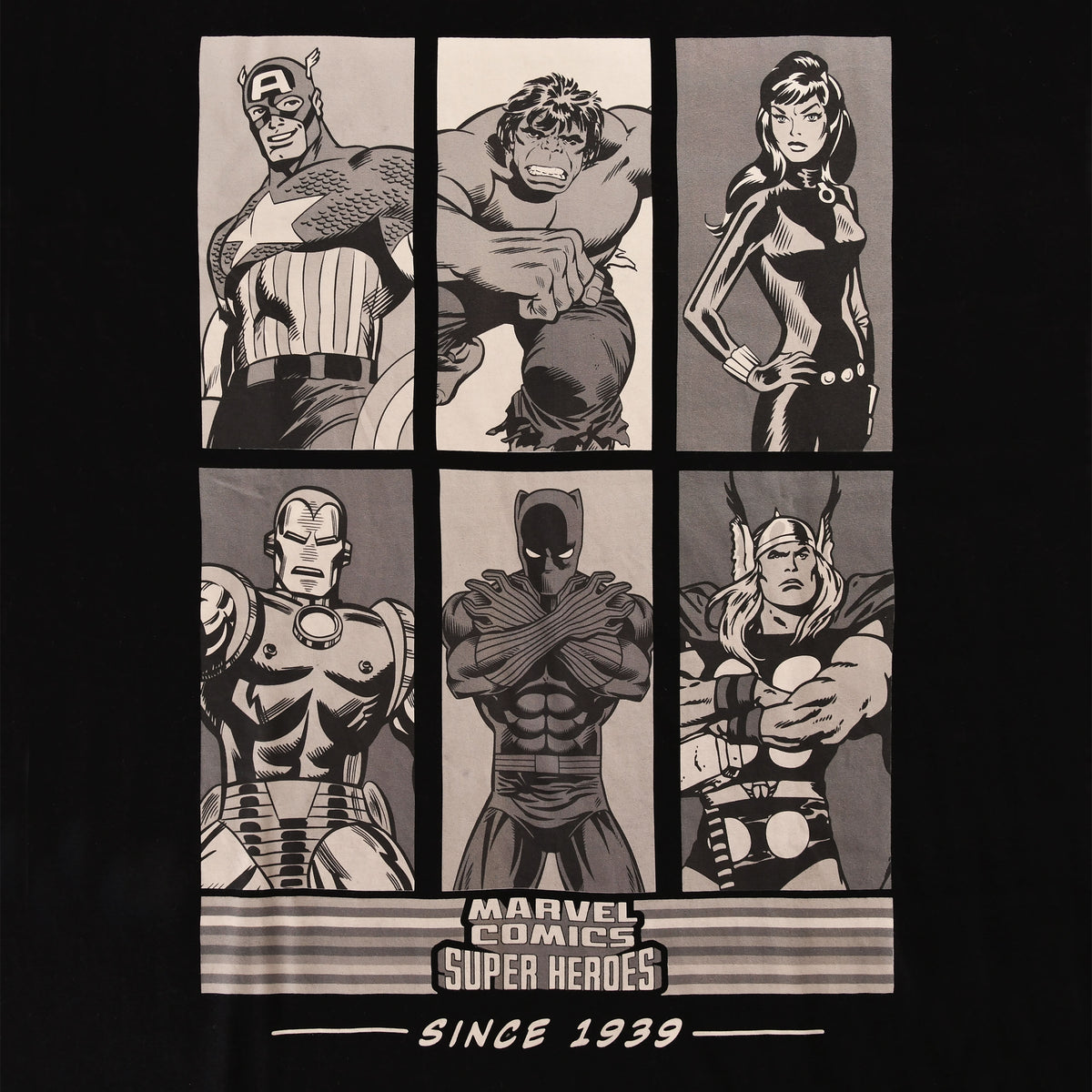 Produktbild Marvel Comics - Super Heroes Since 1939 Oversize T-Shirt svart