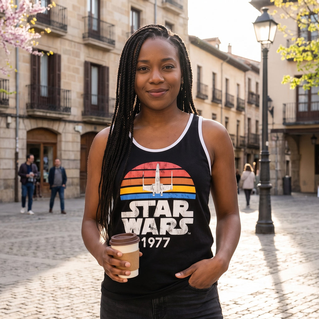 Produktbild Star Wars från 1977 Sliten Tanktop svart