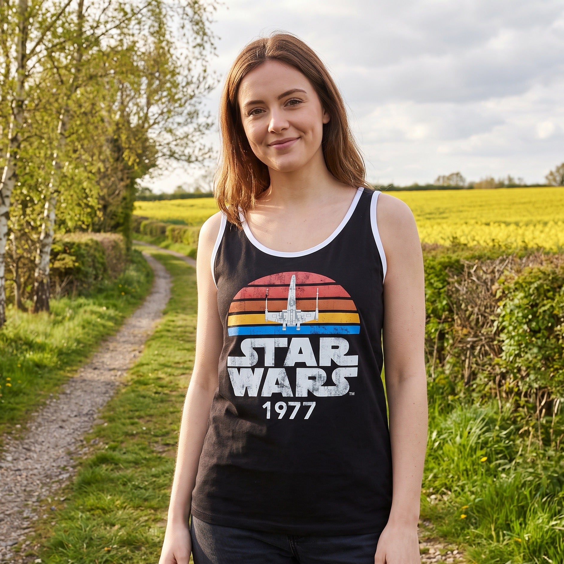 Produktbild Star Wars från 1977 Sliten Tanktop svart