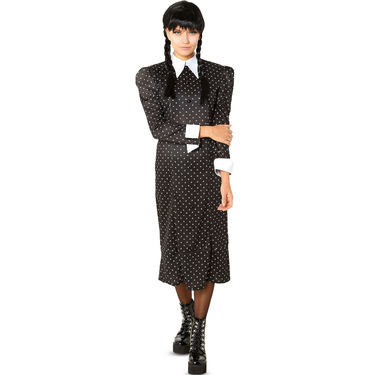 Produktbild Wednesday Addams kostymklänning dam svart