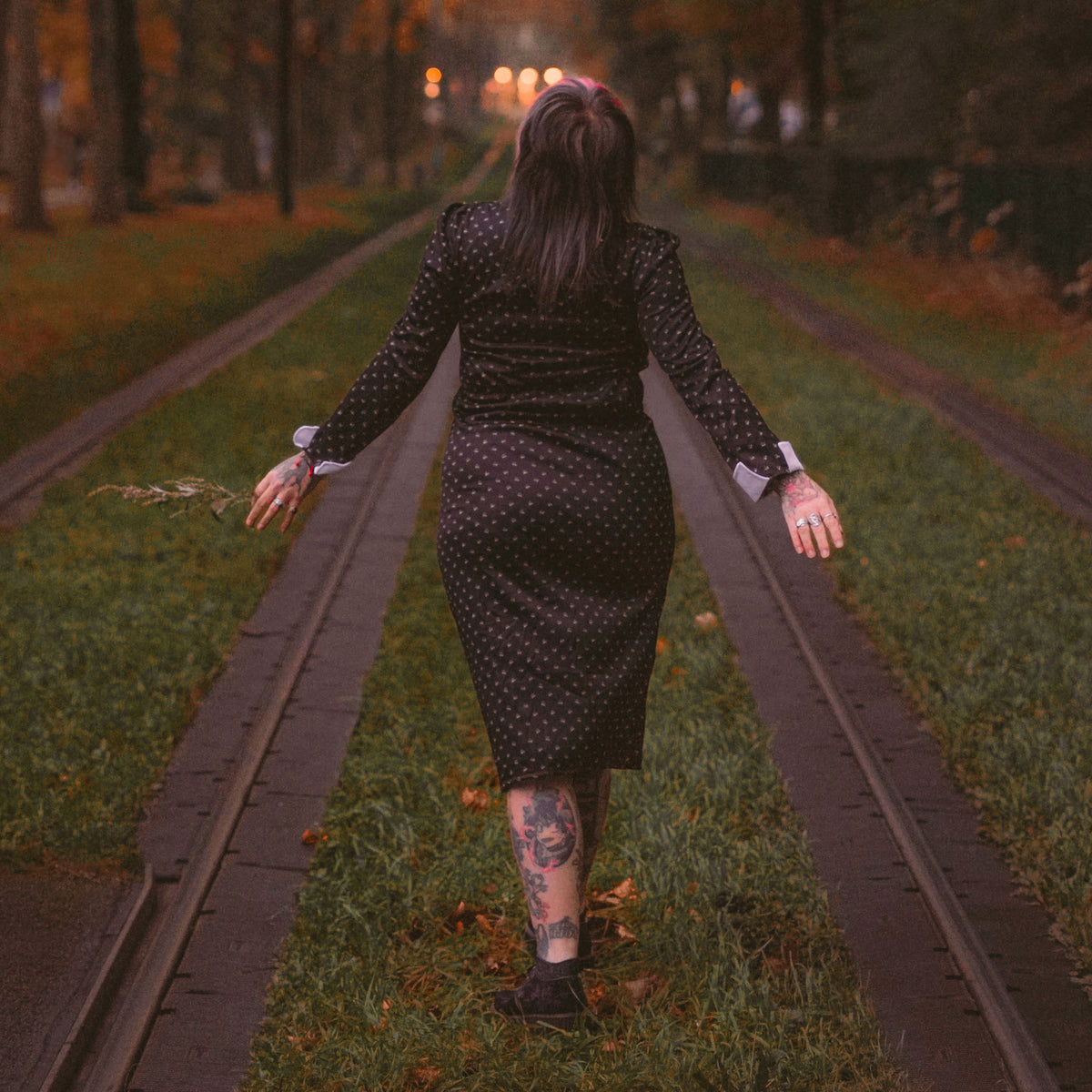 Produktbild Wednesday Addams kostymklänning dam svart