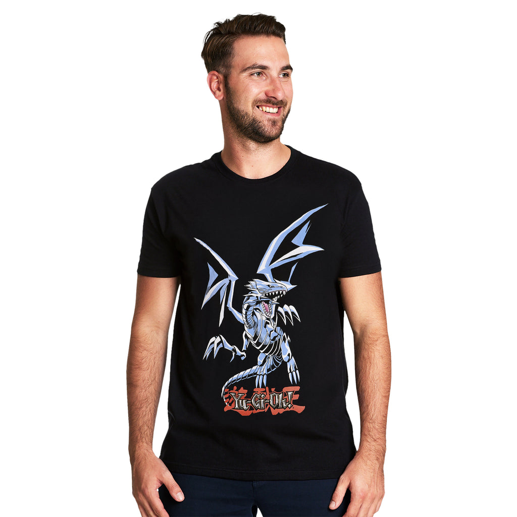 Produktbild Yu-Gi-Oh! - Svart T-shirt med Blue-Eyes White Dragon