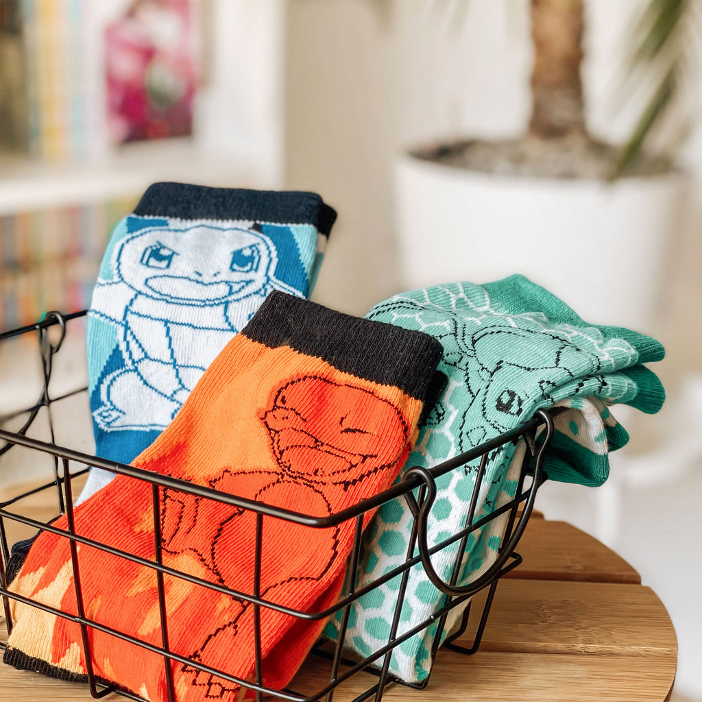 Product image Pokemon - Charmander, Squirtle, Bulbasaur Socks 3-Pack