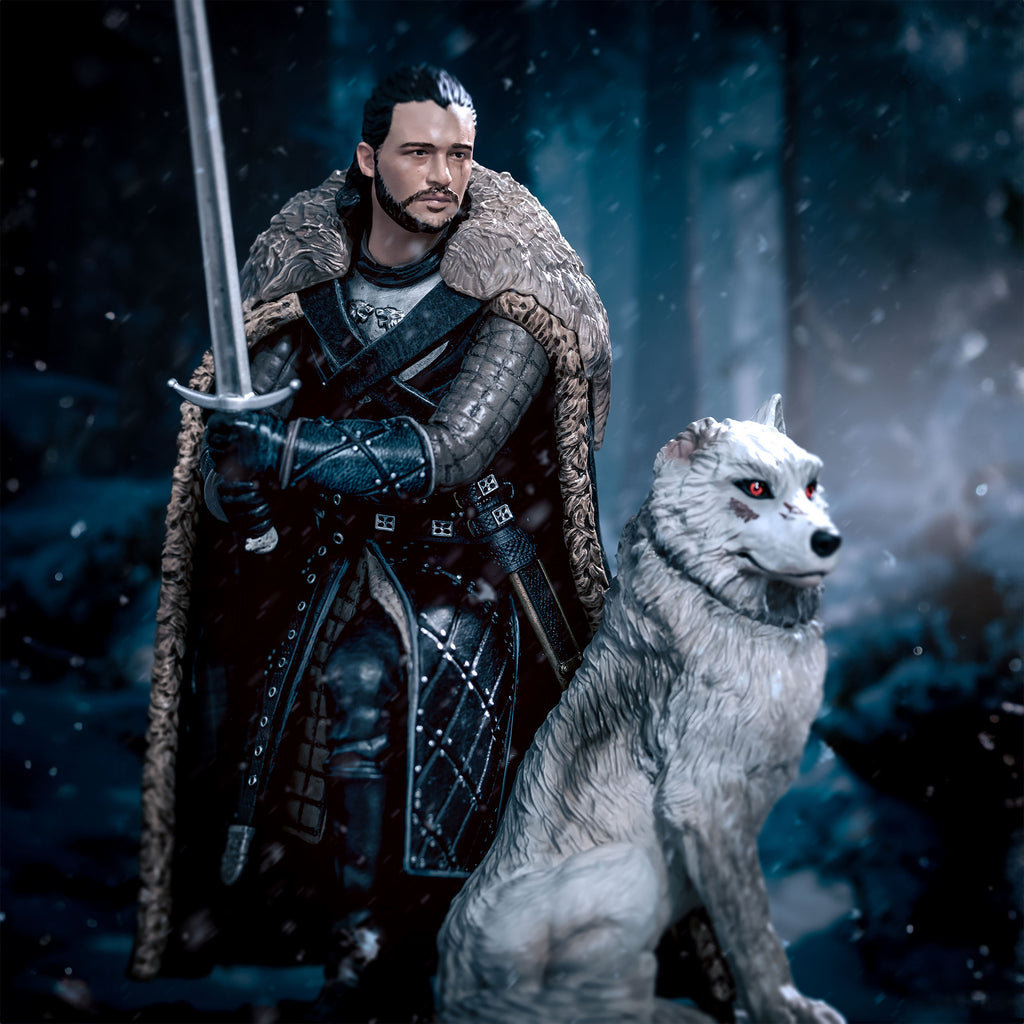 Produktbild Game of Thrones - Jon Snow med skuggvarg Diorama